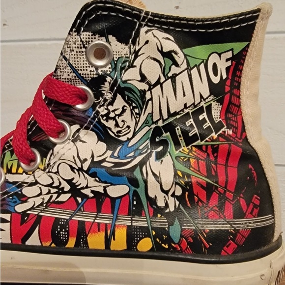 DC comics Superman converse sneakers women’s size 6 kids size 4 - Picture 3 of 6